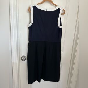 Talbots Navy and Black Sleeveless Dress